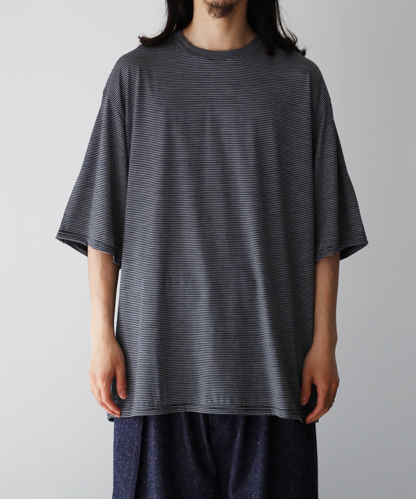 SUPER120's WOOL SINGLE JERSEY WASHABLE CREW NECK TEE - marka