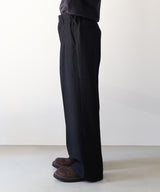 SHRINK WOOL WIDE SLACKS - ANCELLM