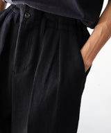 SHRINK WOOL WIDE SLACKS - ANCELLM