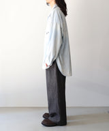 AGING CHAMBRAY LONG SHIRT - ANCELLM