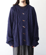 EMBROIDERY CABLE STICH KNIT - ANCELLM