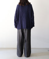 EMBROIDERY CABLE STICH KNIT - ANCELLM