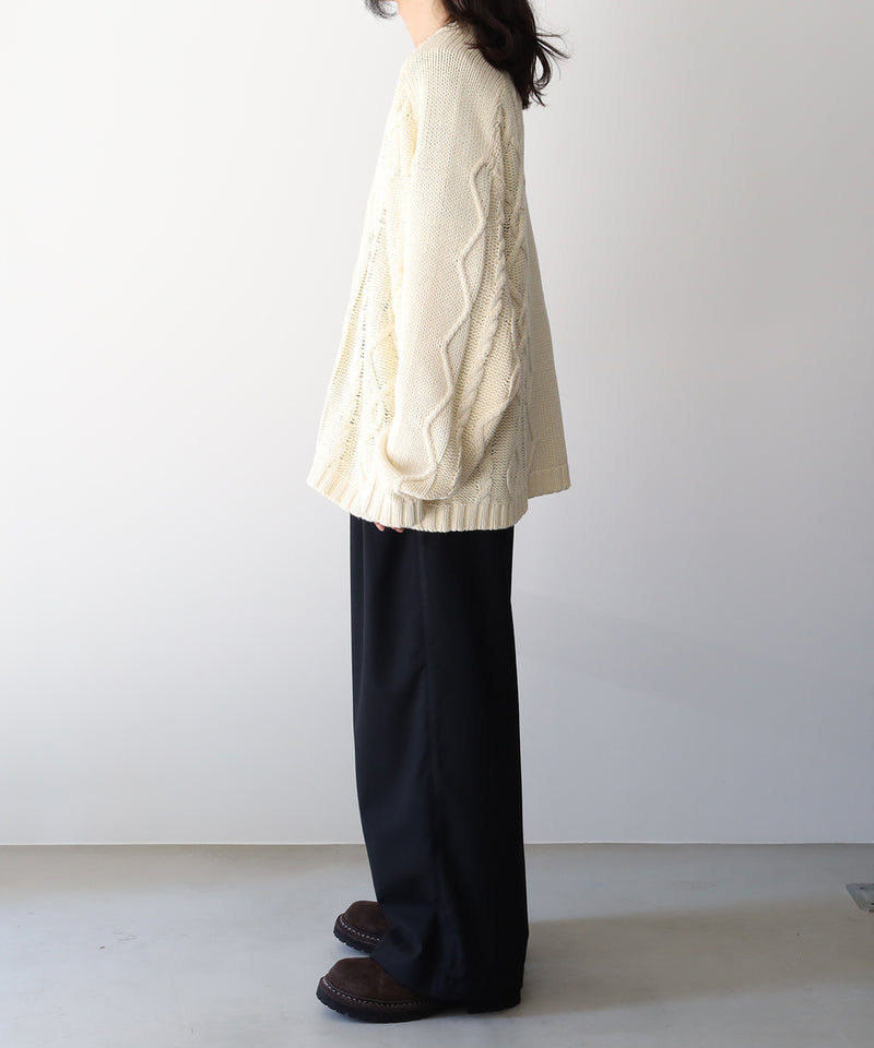 EMBROIDERY CABLE STICH KNIT - ANCELLM