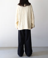 EMBROIDERY CABLE STICH KNIT - ANCELLM
