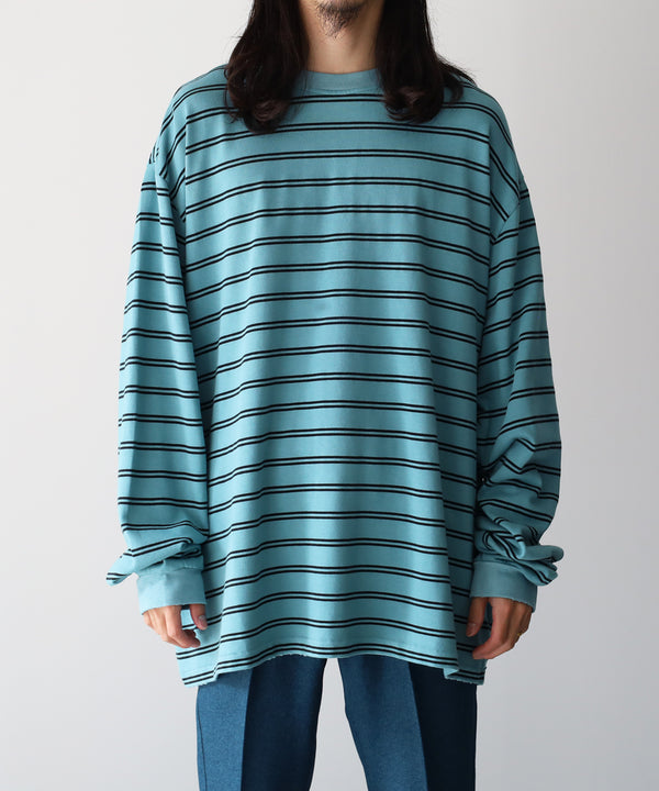 RESEARCHED TEE LS / COTTON BORDER JERSEY -SandWaterr