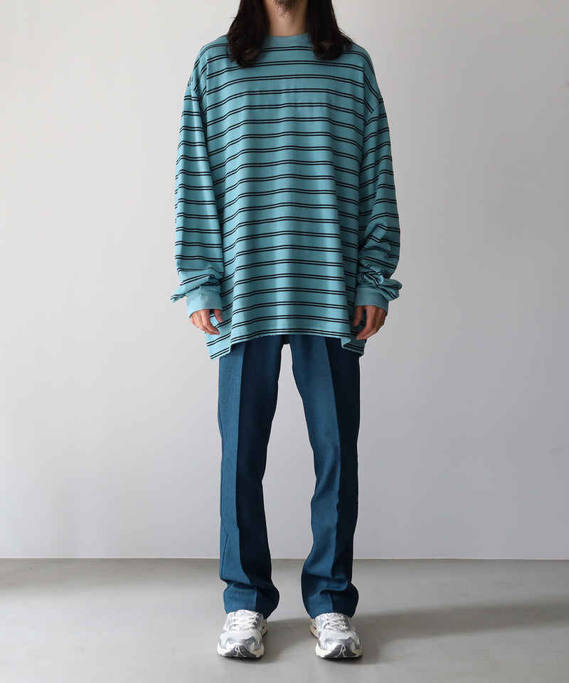 RESEARCHED TEE LS / COTTON BORDER JERSEY -SandWaterr