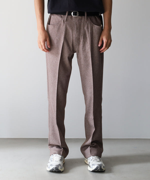 RESEARCHED 5P PANTS / POLY MIX TWILL -SandWaterr