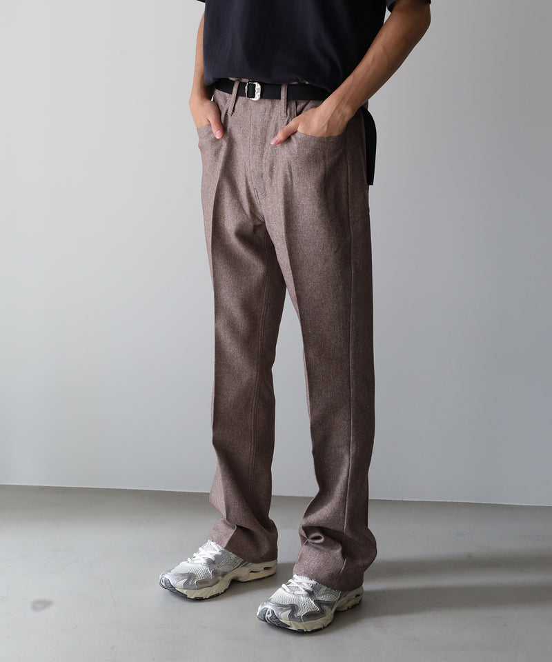 RESEARCHED 5P PANTS / POLY MIX TWILL -SandWaterr