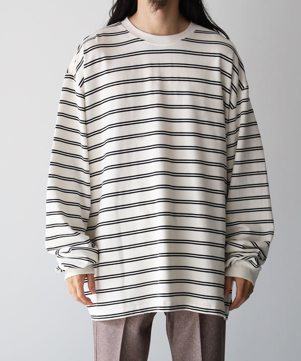RESEARCHED TEE LS / COTTON BORDER JERSEY -SandWaterr