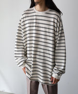 RESEARCHED TEE LS / COTTON BORDER JERSEY -SandWaterr