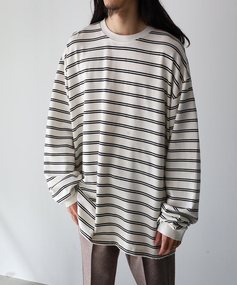 RESEARCHED TEE LS / COTTON BORDER JERSEY -SandWaterr