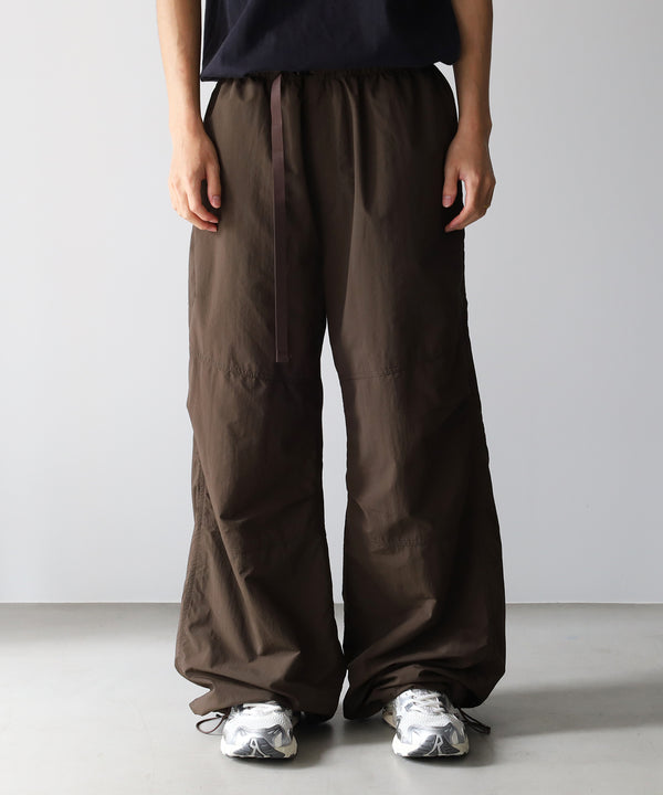 ORGANIZED WIDE EASY PANTS / RIPSTOP NYLON -SandWaterr