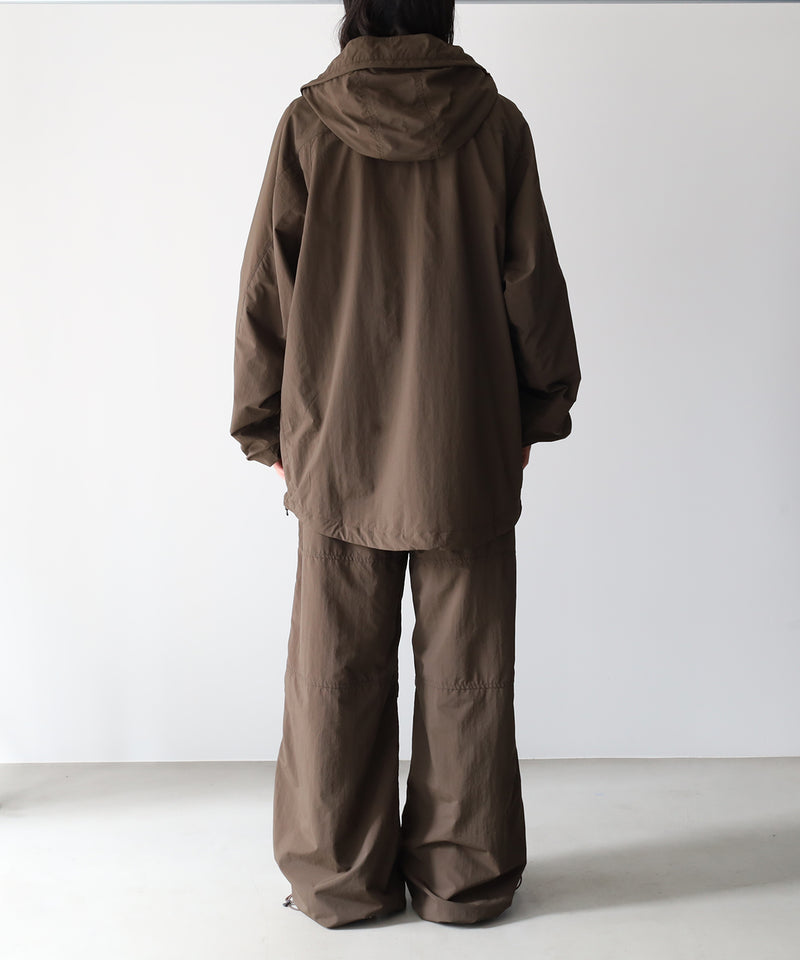 ORGANIZED HOODED PULLOVER / RIPSTOP NYLON -SandWaterr