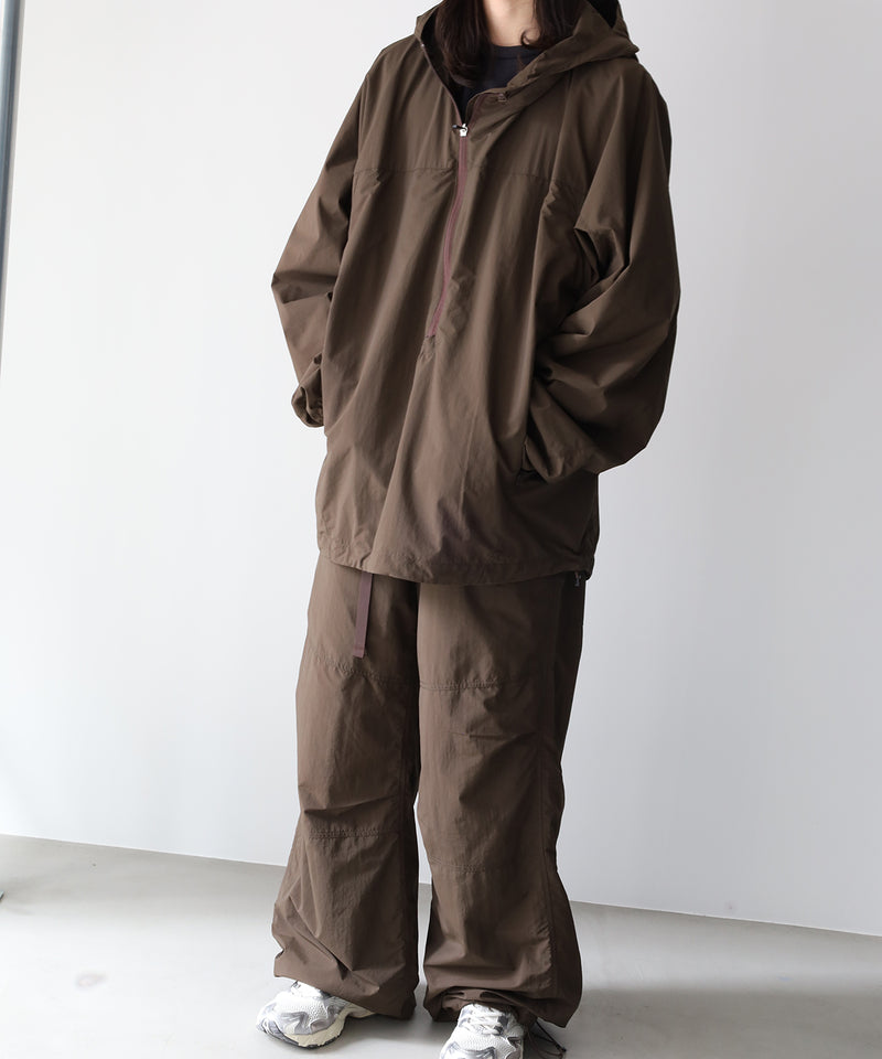 ORGANIZED WIDE EASY PANTS / RIPSTOP NYLON -SandWaterr