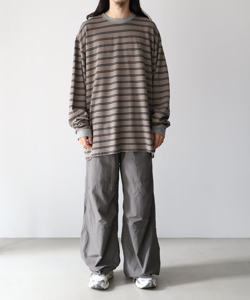 ORGANIZED WIDE EASY PANTS / RIPSTOP NYLON -SandWaterr