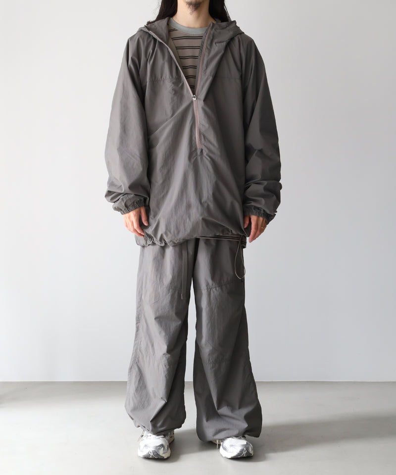 ORGANIZED HOODED PULLOVER / RIPSTOP NYLON -SandWaterr