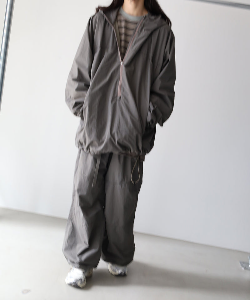 ORGANIZED HOODED PULLOVER / RIPSTOP NYLON -SandWaterr
