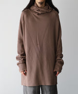 ORGANIZED HOODED PULLOVER LONG TOP / COTTON THERMAL -SandWaterr