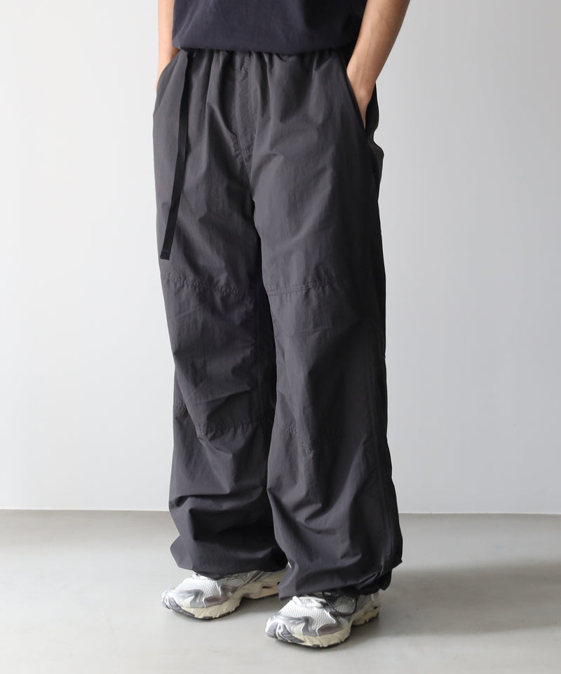 ORGANIZED WIDE EASY PANTS / RIPSTOP NYLON -SandWaterr