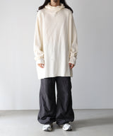 ORGANIZED HOODED PULLOVER LONG TOP / COTTON THERMAL -SandWaterr