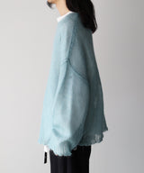 RESEARCHED  BOAT NECK SWEATER /  MOHAIR MIX YARN -SandWaterr