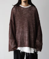 RESEARCHED  BOAT NECK SWEATER /  MOHAIR MIX YARN -SandWaterr