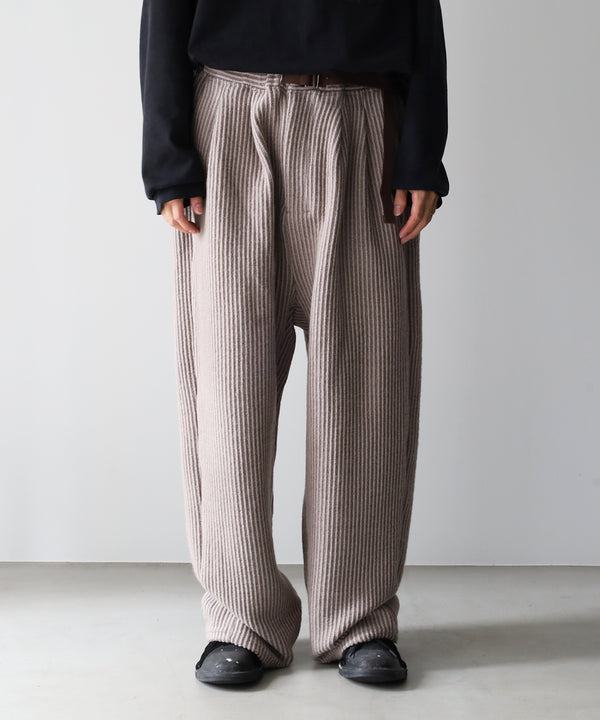 WOOLCORD BELTLESS SLACKS - ANCELLM