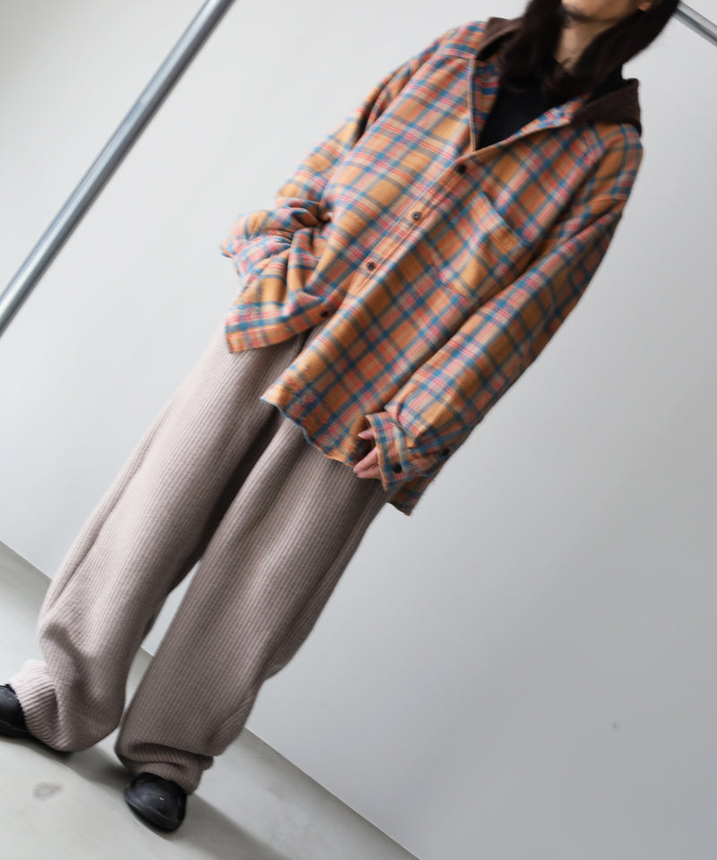 WOOLCORD BELTLESS SLACKS - ANCELLM
