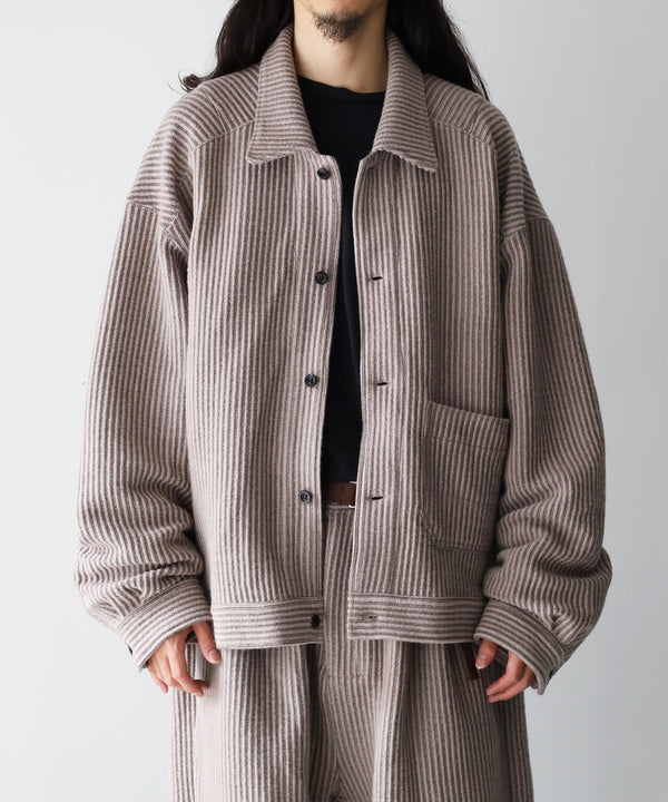 WOOL CORDUROY WORK SHIRT JACKET - ANCELLM