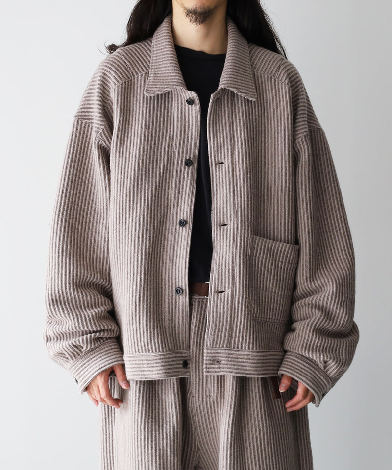 WOOL CORDUROY WORK SHIRT JACKET - ANCELLM