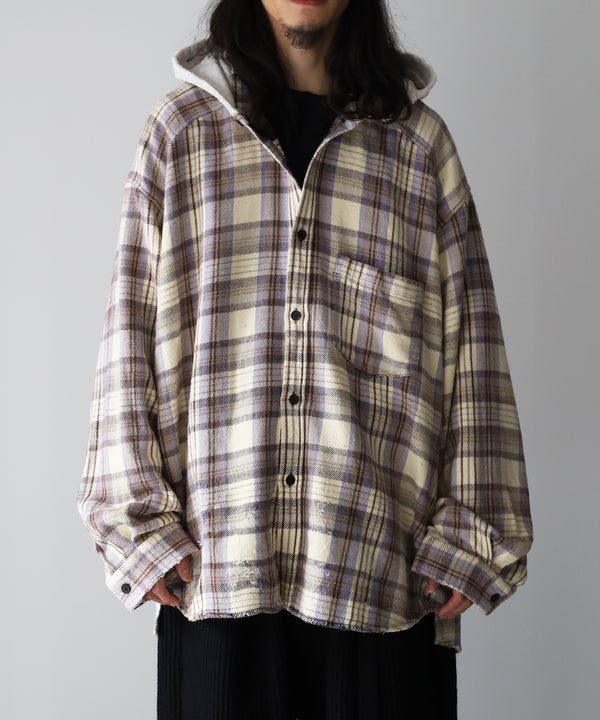 NEL CHECK HOODIE SHIRT - ANCELLM