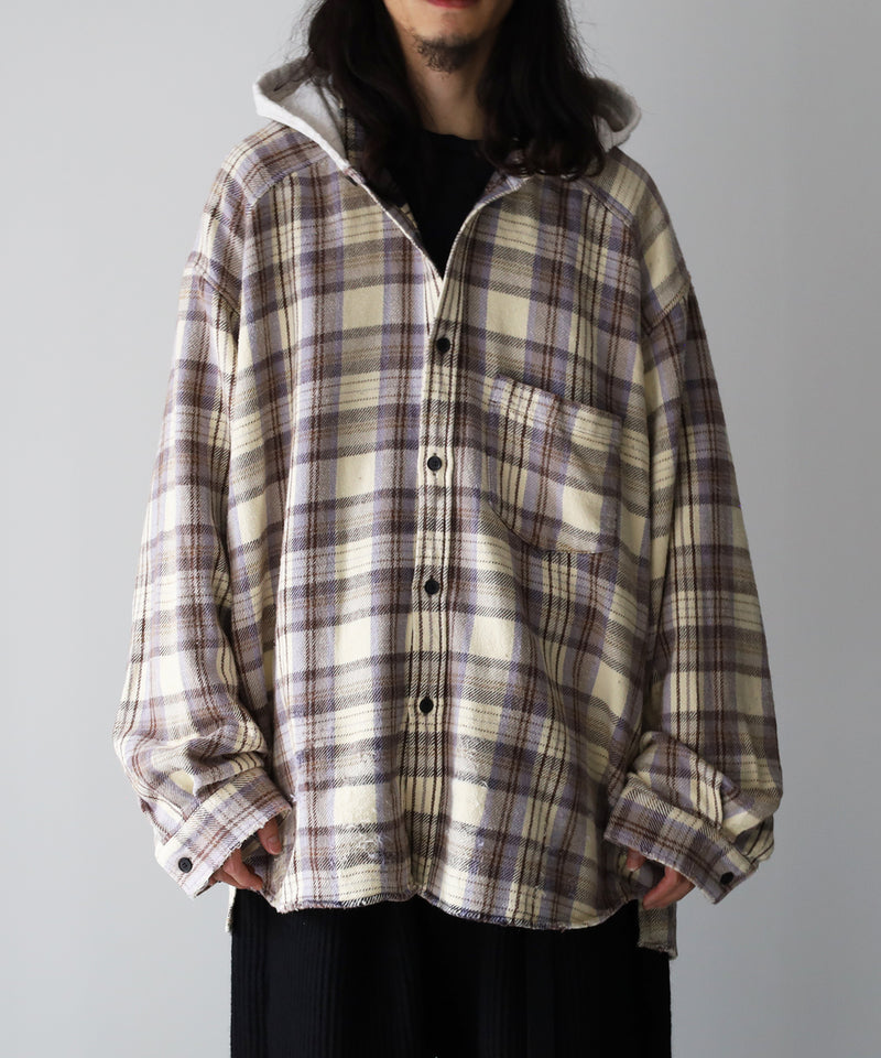 NEL CHECK HOODIE SHIRT - ANCELLM