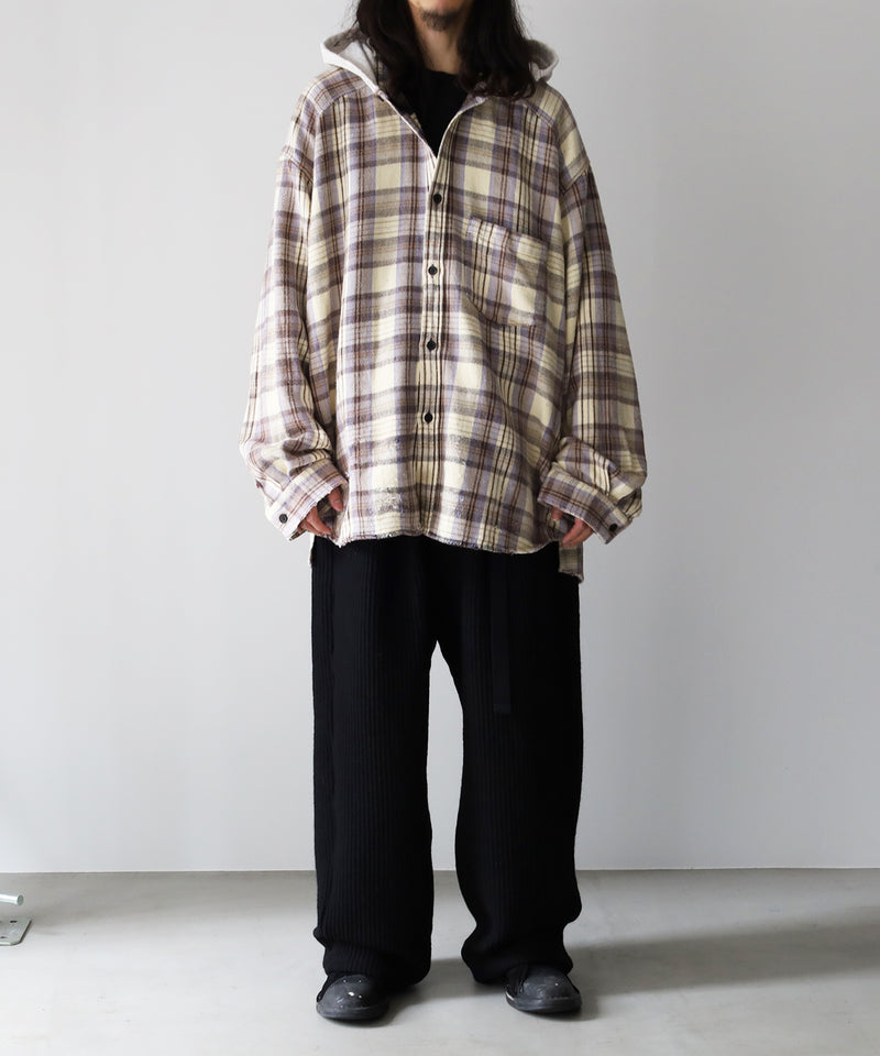 WOOLCORD BELTLESS SLACKS - ANCELLM