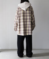 NEL CHECK HOODIE SHIRT - ANCELLM