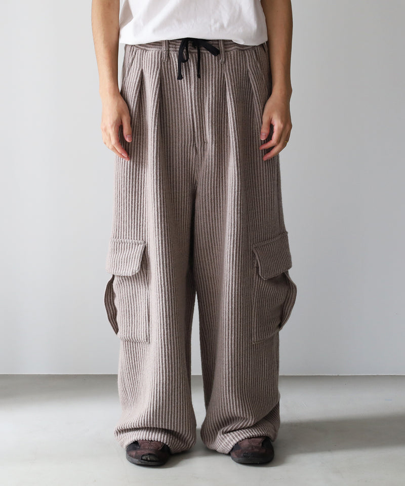 WOOL CORDUROY CARGO SLACKS - ANCELLM