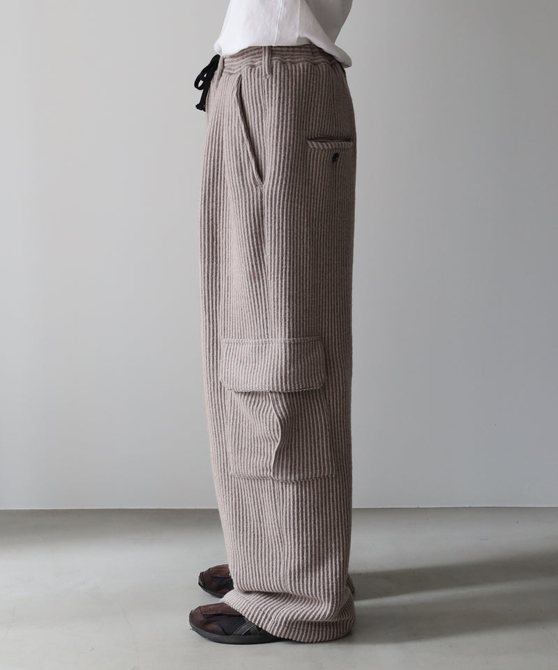 WOOL CORDUROY CARGO SLACKS - ANCELLM