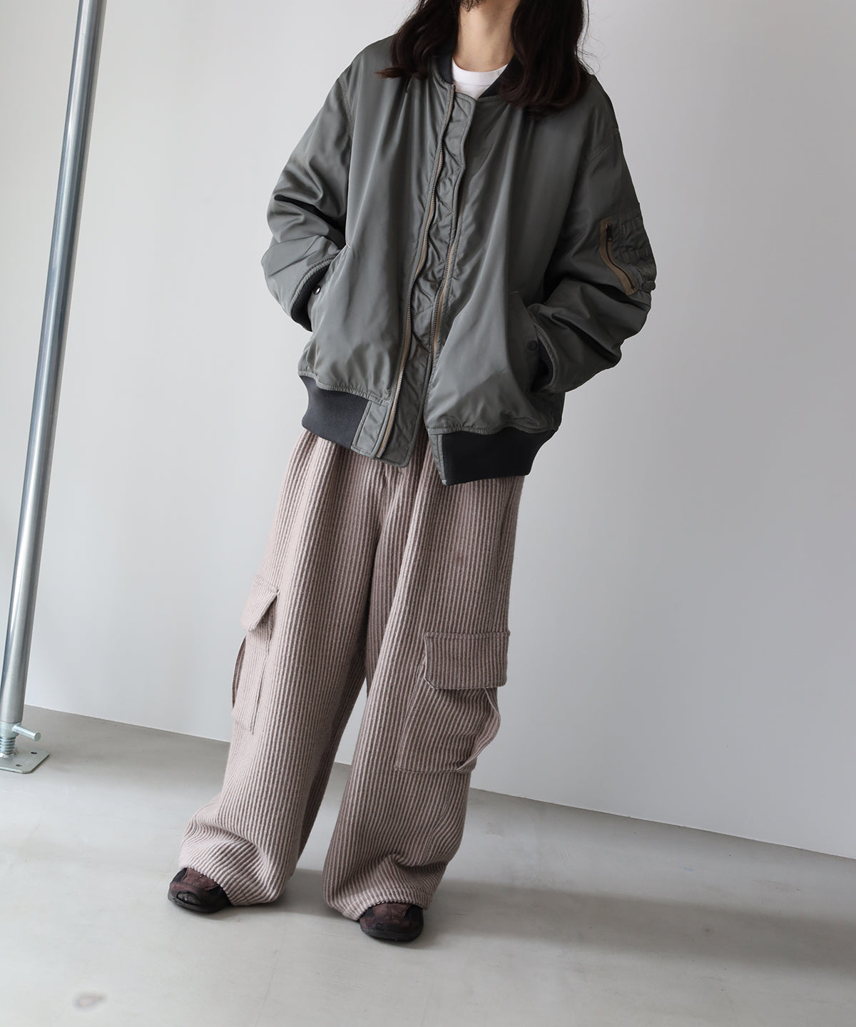 BELVET MA1 グレー Faded MA-1 Bomber Jacket – BELVET