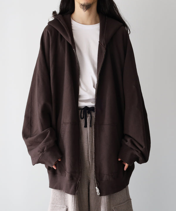 LAST1>> SWEAT HOODIE COAT - ANCELLM