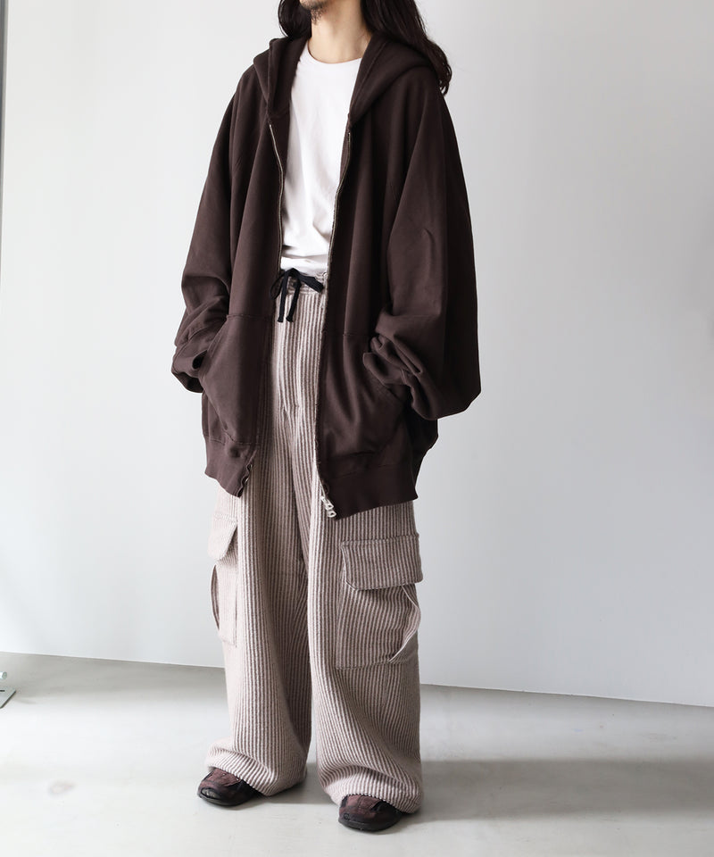 WOOL CORDUROY CARGO SLACKS - ANCELLM