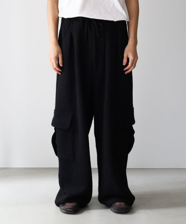 WOOL CORDUROY CARGO SLACKS - ANCELLM