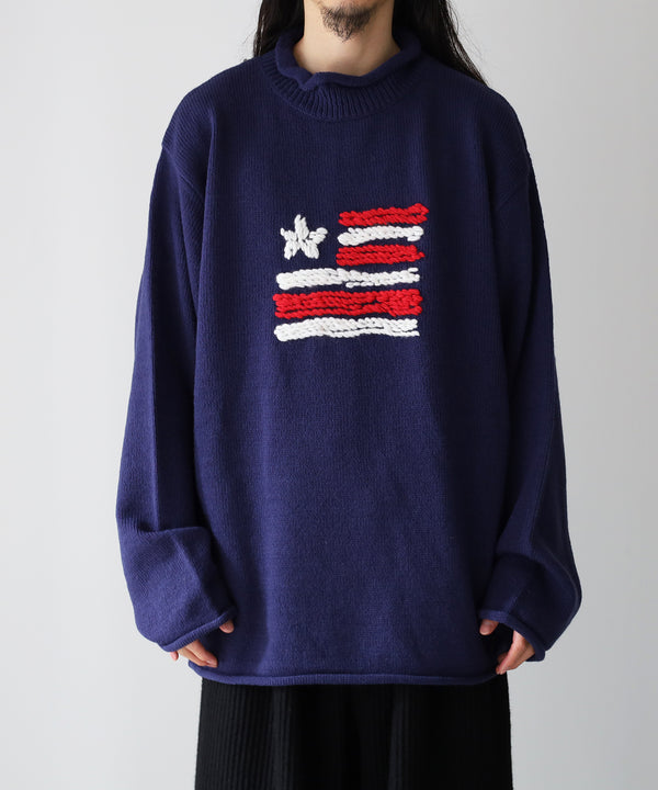 KNITTED ROLL NECK SWEATER - RICENINETEN