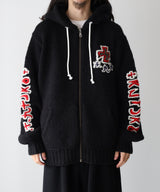 LAST1>> HAND KINITTED SK8 ZIP HOODIE - RICENINETEN