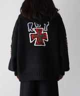 LAST1>> HAND KINITTED SK8 ZIP HOODIE - RICENINETEN