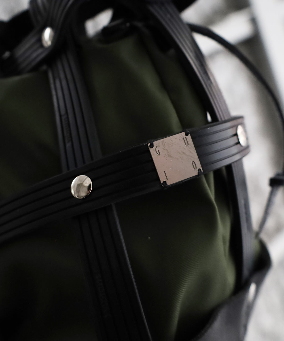 AB3 NYLON RUBBER BACKET BAG