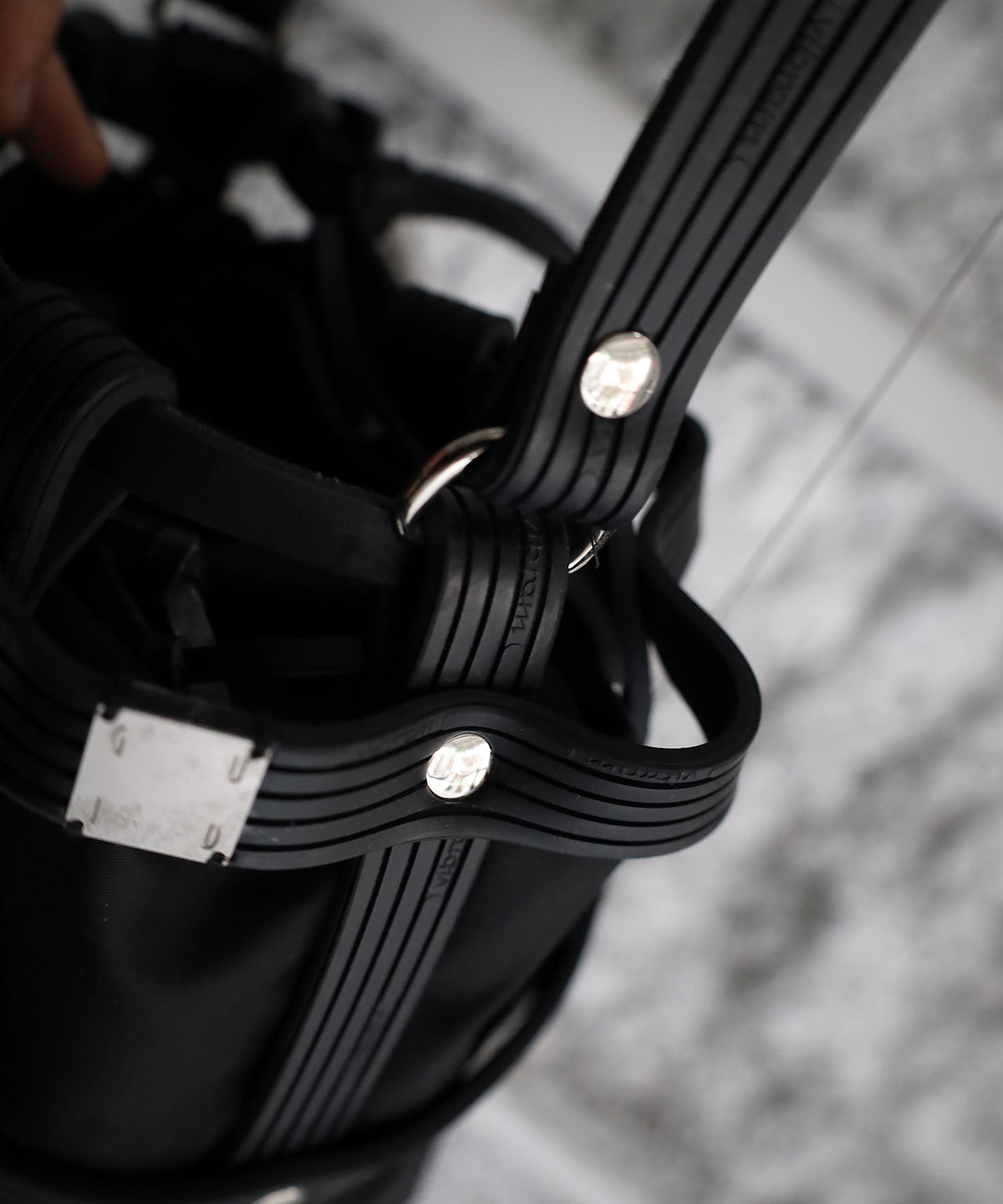 AB3 NYLON RUBBER BACKET BAG