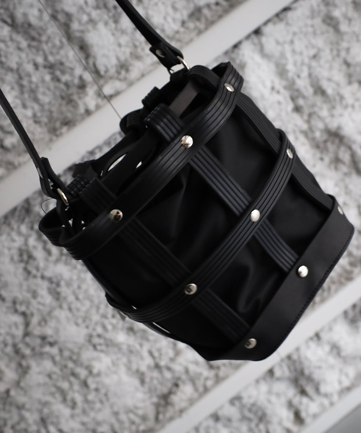 AB3 NYLON RUBBER BACKET BAG