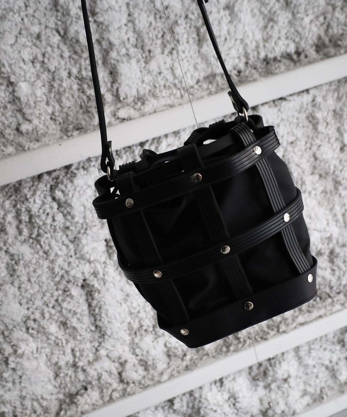 AB3 NYLON RUBBER BACKET BAG