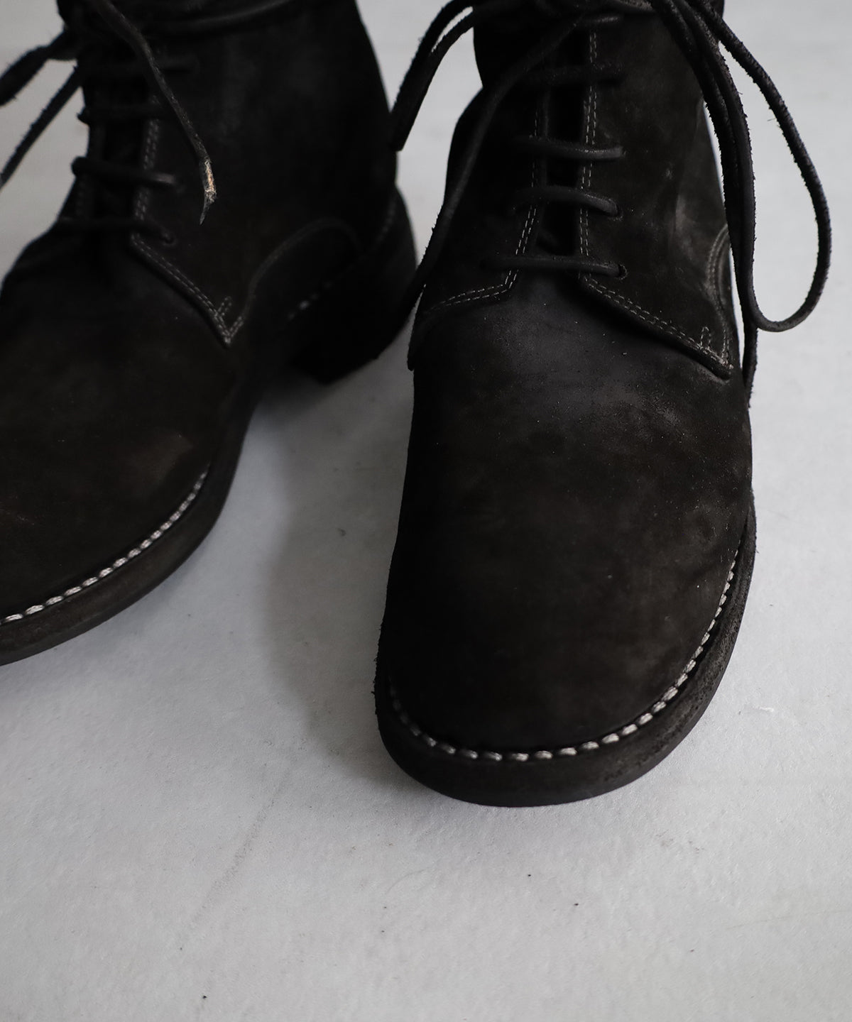 GUIDO_OLD VACCHETTA REVERSE CV LACED UP BOOTS- GUIDI&ROSELLINI