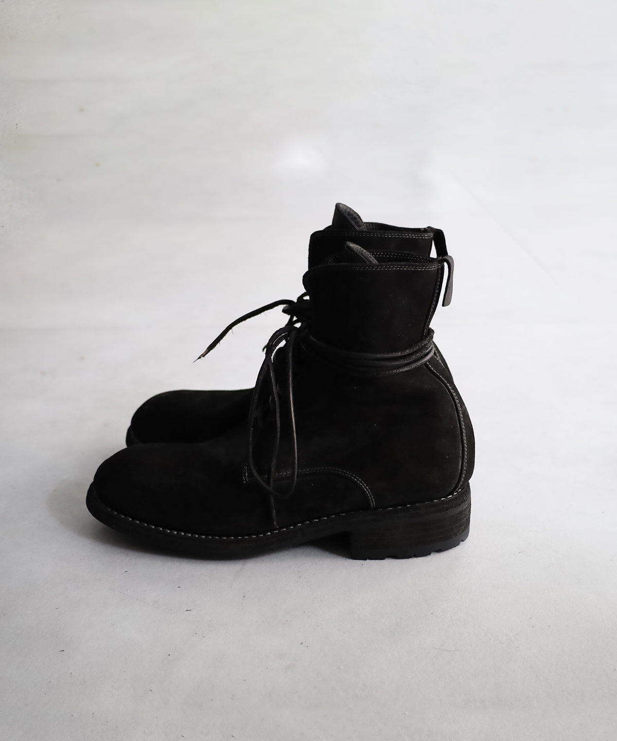 GUIDO_OLD VACCHETTA REVERSE CV LACED UP BOOTS- GUIDI&ROSELLINI
