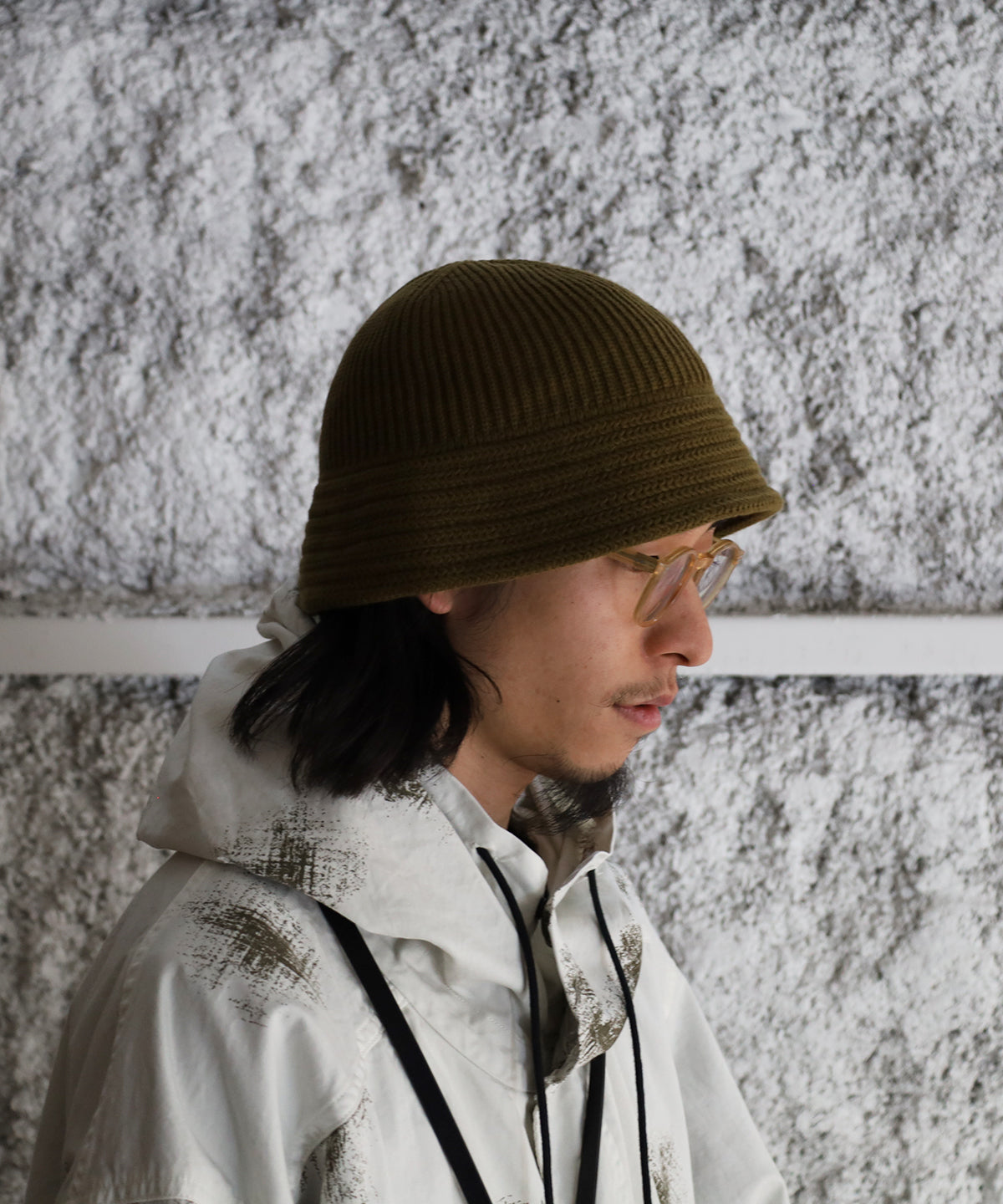 LAST1>>COTTON KNIT BALLOON HAT